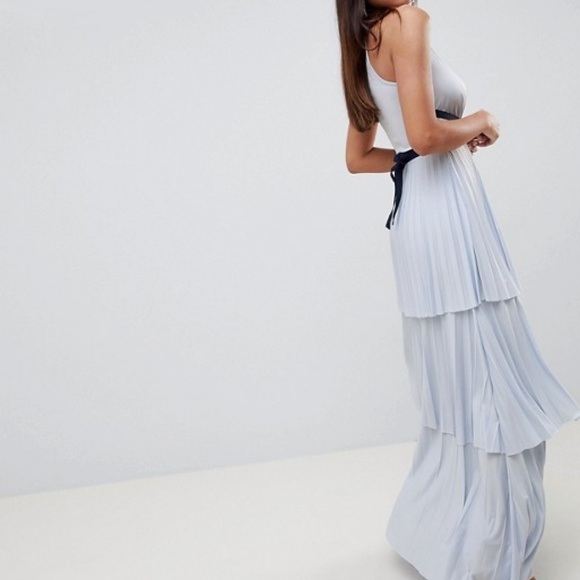 Asos design tiered pleated maxi dress 6 - Picture 3 of 3